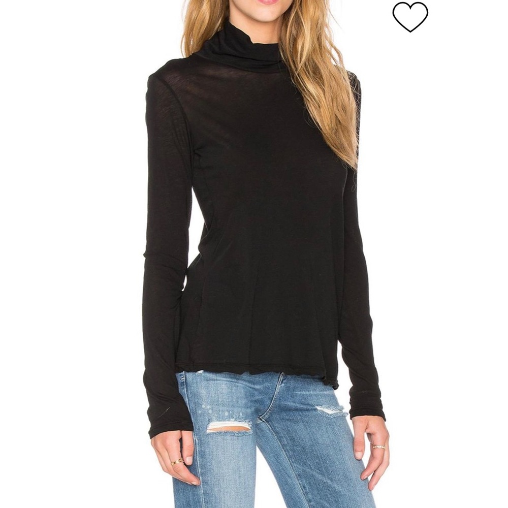 JAMES PERSE  black turtleneck with back detail